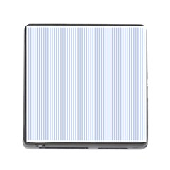 Alice Blue Pinstripe In An English Country Garden Memory Card Reader (square) by PodArtist