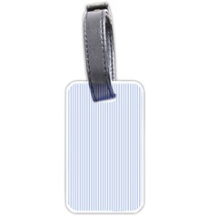 Alice Blue Pinstripe In An English Country Garden Luggage Tags (one Side)  by PodArtist