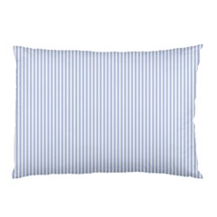 Alice Blue Pinstripe In An English Country Garden Pillow Case (two Sides) by PodArtist