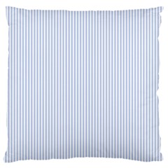 Alice Blue Pinstripe In An English Country Garden Large Flano Cushion Case (one Side) by PodArtist