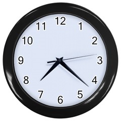 Alice Blue Houndstooth In English Country Garden Wall Clocks (black) by PodArtist