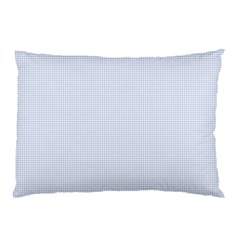 Alice Blue Houndstooth In English Country Garden Pillow Case by PodArtist