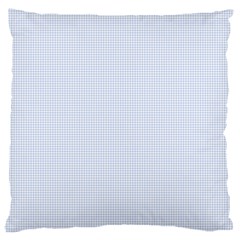 Alice Blue Houndstooth In English Country Garden Large Cushion Case (two Sides) by PodArtist