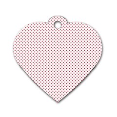 Usa Flag Red Stars On White Dog Tag Heart (one Side) by PodArtist