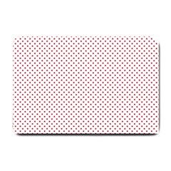 Usa Flag Red Stars On White Small Doormat  by PodArtist