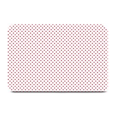 Usa Flag Red Stars On White Plate Mats by PodArtist