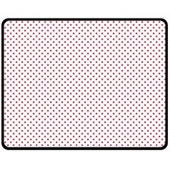 Usa Flag Red Stars On White Fleece Blanket (medium)  by PodArtist