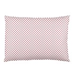 USA Flag Red Stars on White Pillow Case (Two Sides) Back