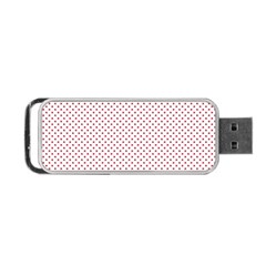 Usa Flag Red Stars On White Portable Usb Flash (one Side) by PodArtist