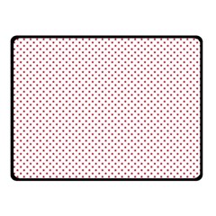 Usa Flag Red Stars On White Double Sided Fleece Blanket (small)  by PodArtist