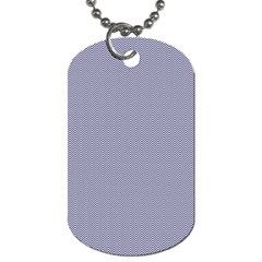 Usa Flag Blue & White Wavy Zigzag Chevron Stripes Dog Tag (one Side) by PodArtist