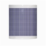 USA Flag Blue and White Gingham Checked White Mugs Center