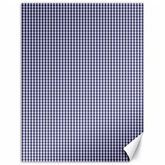 Usa Flag Blue And White Gingham Checked Canvas 18  X 24   by PodArtist