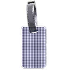 Usa Flag Blue And White Gingham Checked Luggage Tags (one Side)  by PodArtist