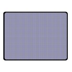 USA Flag Blue and White Gingham Checked Double Sided Fleece Blanket (Small)  45 x34  Blanket Back