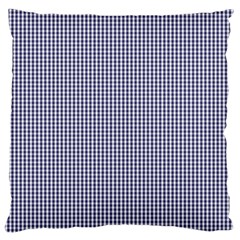 Usa Flag Blue And White Gingham Checked Standard Flano Cushion Case (one Side) by PodArtist