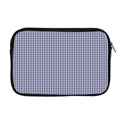 Usa Flag Blue And White Gingham Checked Apple Macbook Pro 17  Zipper Case by PodArtist