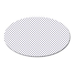 Usa Flag Blue Stars On White Oval Magnet by PodArtist