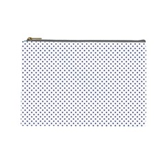 Usa Flag Blue Stars On White Cosmetic Bag (large)  by PodArtist