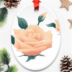 Rose Flower Nature Floral Summer Ornament (oval)