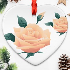 Rose Flower Nature Floral Summer Ornament (heart)