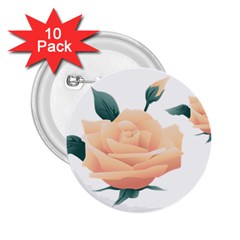 Rose Flower Nature Floral Summer 2 25  Buttons (10 Pack) 