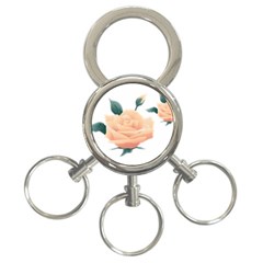 Rose Flower Nature Floral Summer 3-ring Key Chains