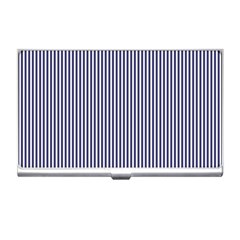 Usa Flag Blue And White Stripes Business Card Holders by PodArtist