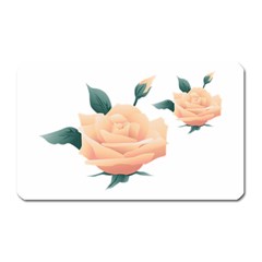 Rose Flower Nature Floral Summer Magnet (rectangular) by Sapixe