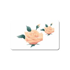 Rose Flower Nature Floral Summer Magnet (name Card)