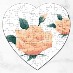 Rose Flower Nature Floral Summer Jigsaw Puzzle (heart) by Sapixe