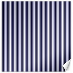 Usa Flag Blue And White Stripes Canvas 12  X 12   by PodArtist