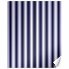 Usa Flag Blue And White Stripes Canvas 11  X 14   by PodArtist