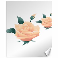 Rose Flower Nature Floral Summer Canvas 11  X 14  