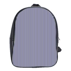 Usa Flag Blue And White Stripes School Bag (large) by PodArtist