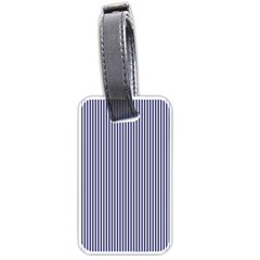 Usa Flag Blue And White Stripes Luggage Tags (one Side)  by PodArtist