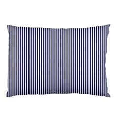 Usa Flag Blue And White Stripes Pillow Case (two Sides) by PodArtist