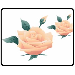 Rose Flower Nature Floral Summer Fleece Blanket (medium)  by Sapixe