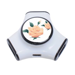 Rose Flower Nature Floral Summer 3-port Usb Hub by Sapixe