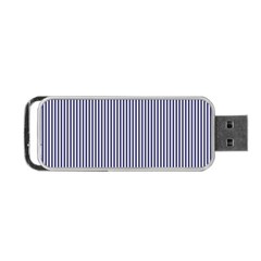 Usa Flag Blue And White Stripes Portable Usb Flash (one Side) by PodArtist