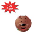 Mole Animal Cartoon Vector Art 1  Mini Buttons (100 pack)  Front