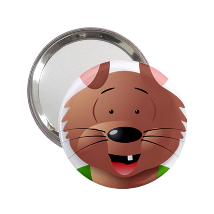 Mole Animal Cartoon Vector Art 2.25  Handbag Mirrors