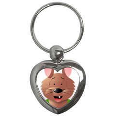 Mole Animal Cartoon Vector Art Key Chains (heart) 