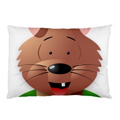 Mole Animal Cartoon Vector Art Pillow Case by Sapixe