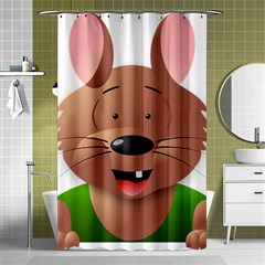 Mole Animal Cartoon Vector Art Shower Curtain 48  X 72  (small)  by Sapixe