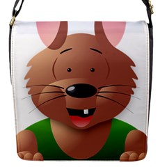 Mole Animal Cartoon Vector Art Flap Messenger Bag (s) by Sapixe