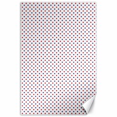 Usa Flag Red And Flag Blue Stars Canvas 24  X 36 