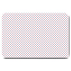 Usa Flag Red And Flag Blue Stars Large Doormat  by PodArtist