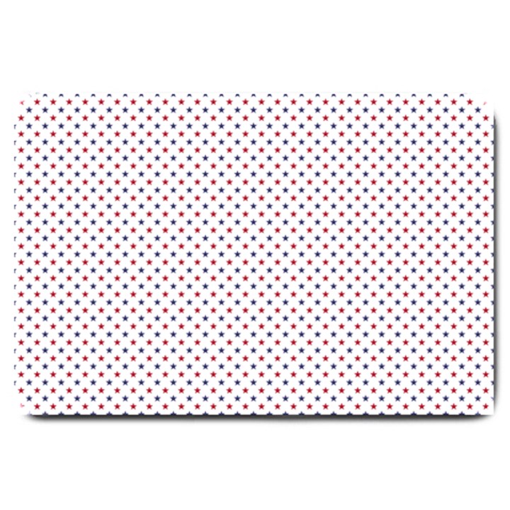 USA Flag Red and Flag Blue Stars Large Doormat 