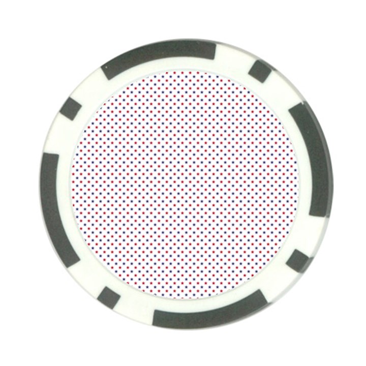 USA Flag Red and Flag Blue Stars Poker Chip Card Guard